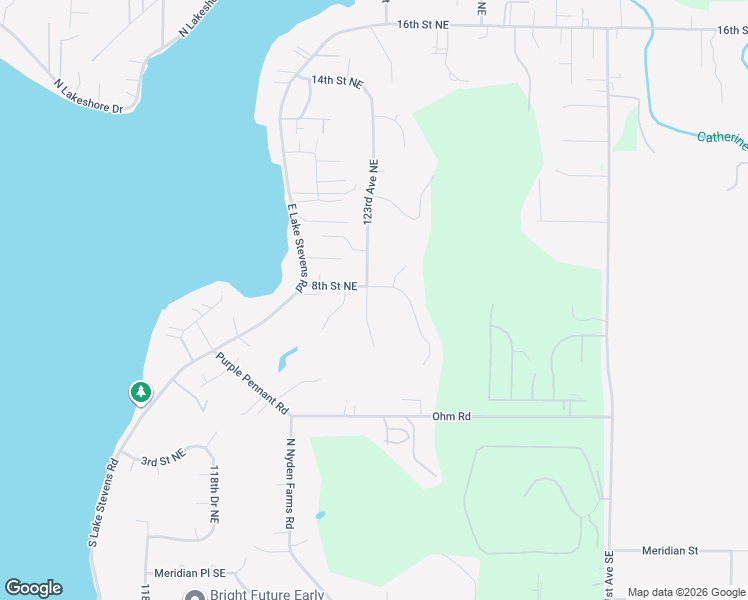 map of restaurants, bars, coffee shops, grocery stores, and more near 723 123rd Avenue Northeast in Lake Stevens