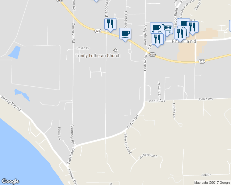 map of restaurants, bars, coffee shops, grocery stores, and more near 5707 Woodard Avenue in Freeland