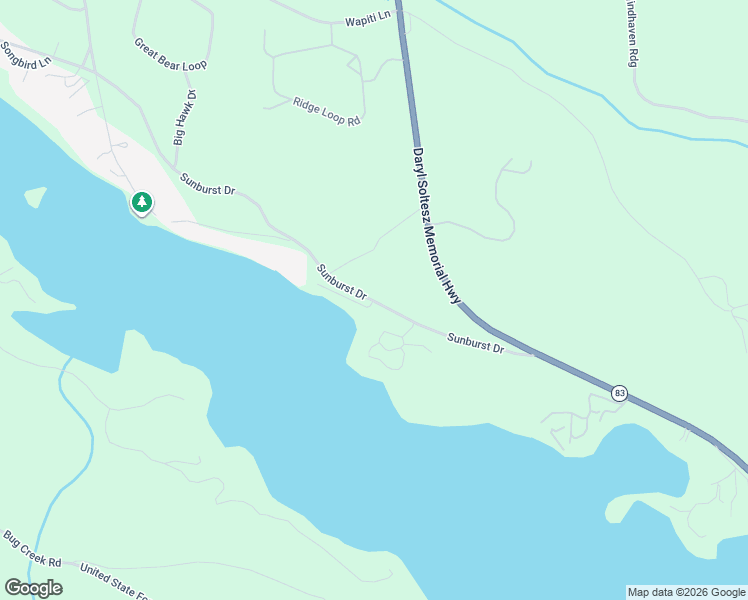 map of restaurants, bars, coffee shops, grocery stores, and more near 2 Star Lane in Bigfork