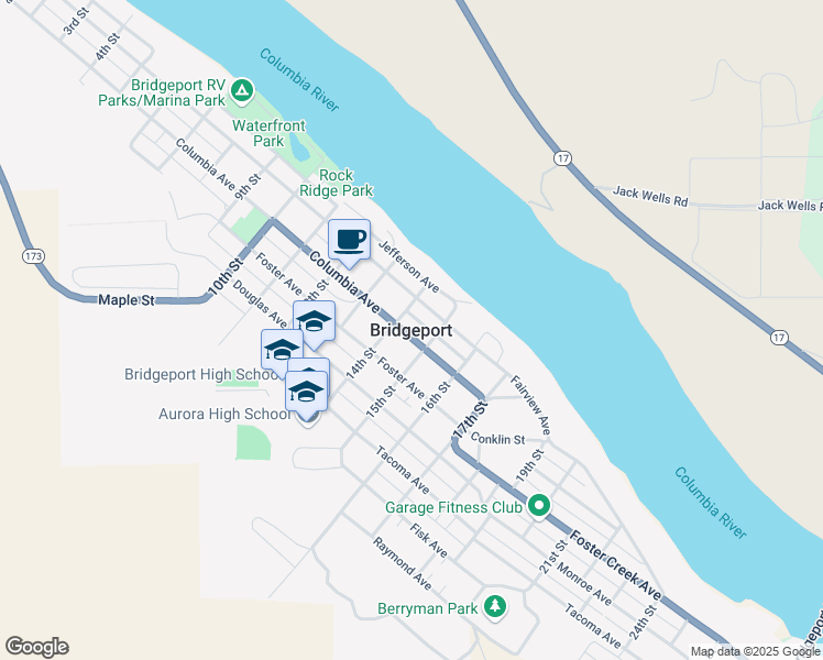 map of restaurants, bars, coffee shops, grocery stores, and more near 1440 Columbia Avenue in Bridgeport
