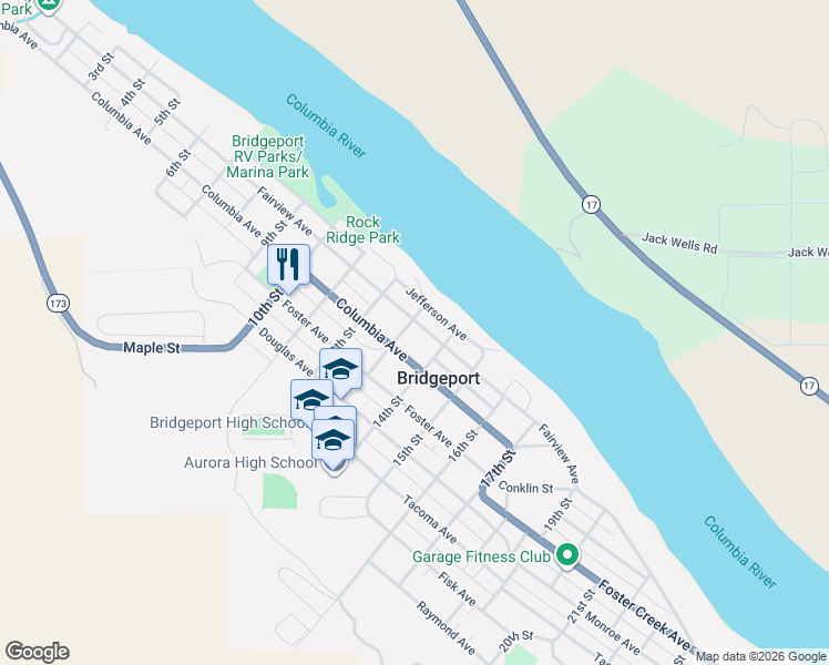 map of restaurants, bars, coffee shops, grocery stores, and more near 1344 Fairview Avenue in Bridgeport