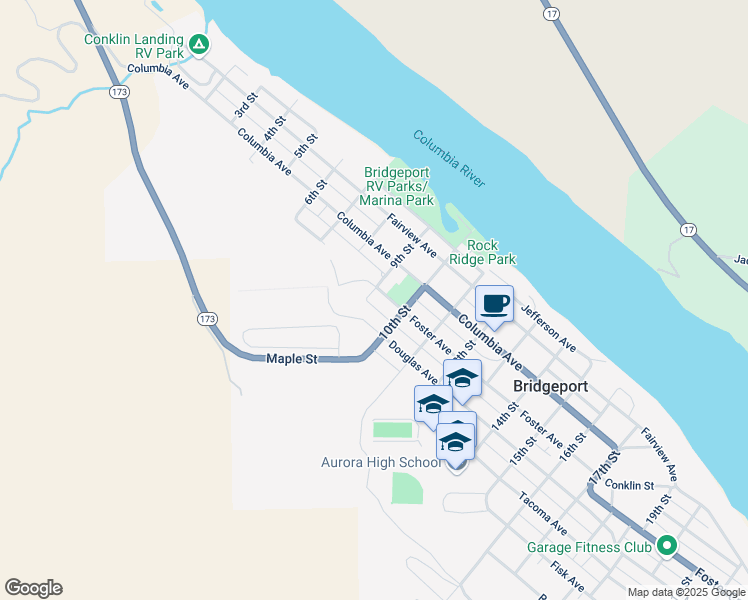 map of restaurants, bars, coffee shops, grocery stores, and more near 908 Foster Avenue in Bridgeport