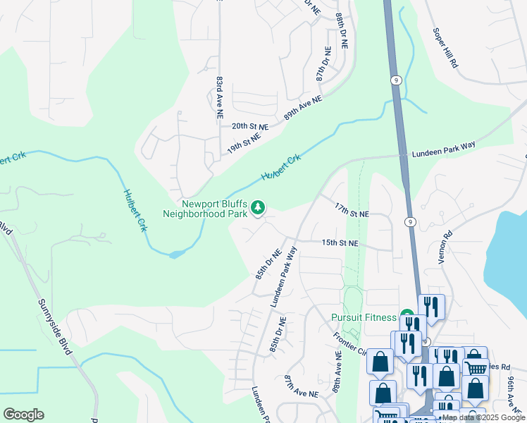 map of restaurants, bars, coffee shops, grocery stores, and more near 8431 16th Street Northeast in Lake Stevens