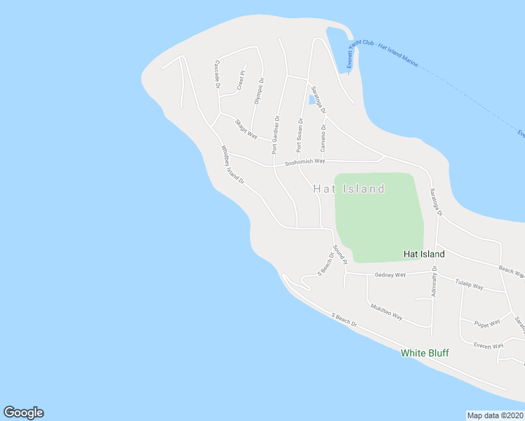 map of restaurants, bars, coffee shops, grocery stores, and more near 34-B Whidbey Island Drive in Everett