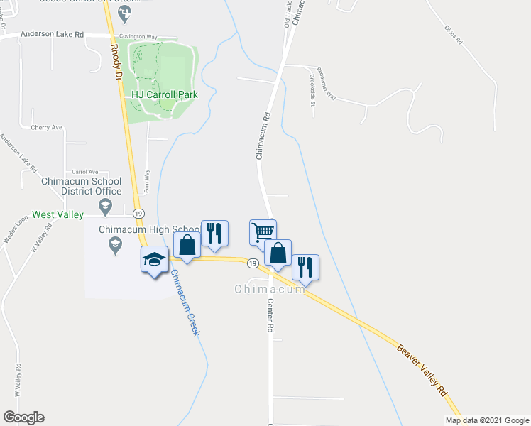 map of restaurants, bars, coffee shops, grocery stores, and more near 1330 Chimacum Road in Chimacum