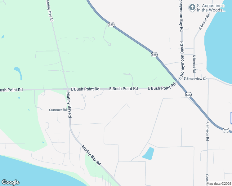 map of restaurants, bars, coffee shops, grocery stores, and more near 1098 East Bush Point Road in Freeland
