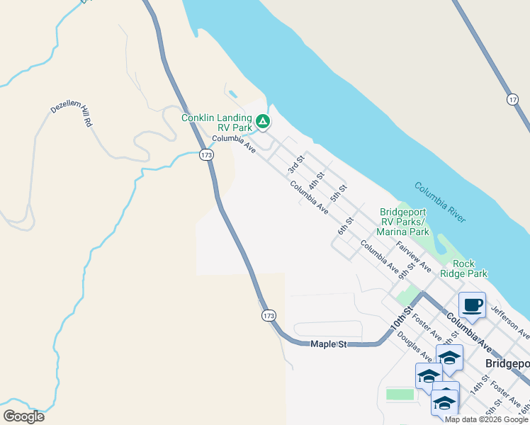 map of restaurants, bars, coffee shops, grocery stores, and more near in Bridgeport