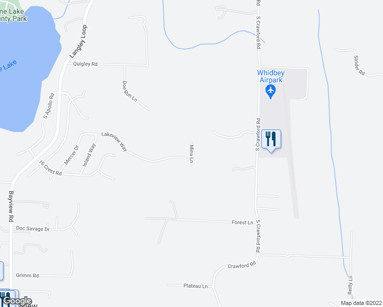 map of restaurants, bars, coffee shops, grocery stores, and more near 3086 Mina Lane in Langley