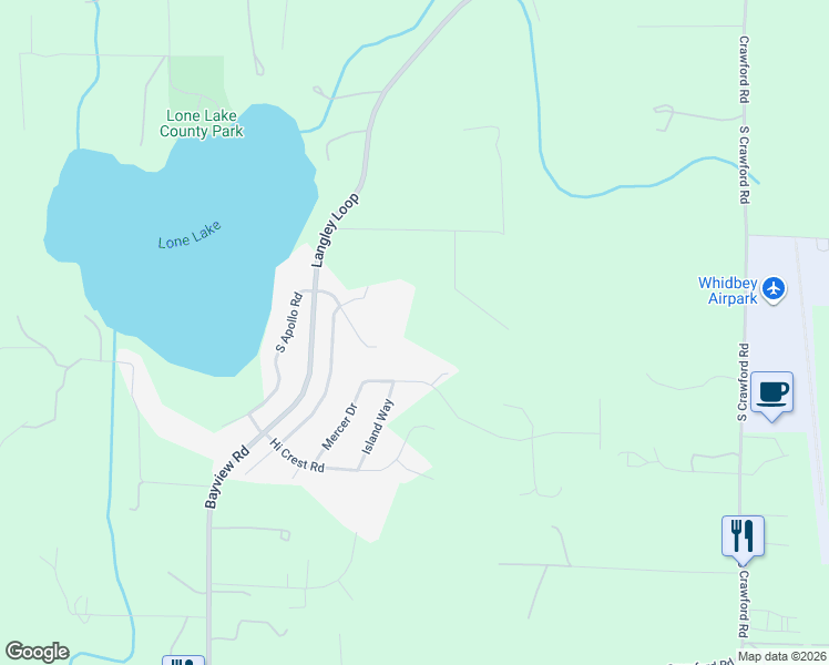 map of restaurants, bars, coffee shops, grocery stores, and more near in Langley