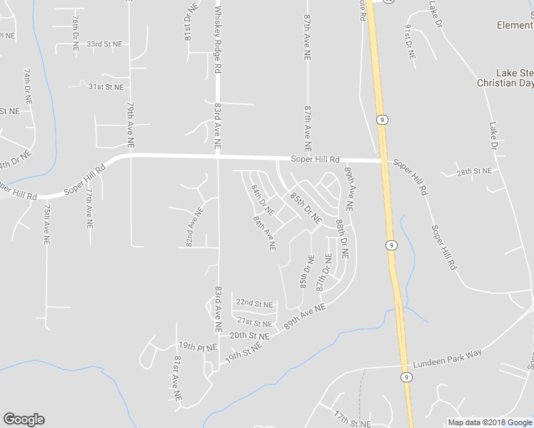 map of restaurants, bars, coffee shops, grocery stores, and more near 2432 84th Drive Northeast in Lake Stevens