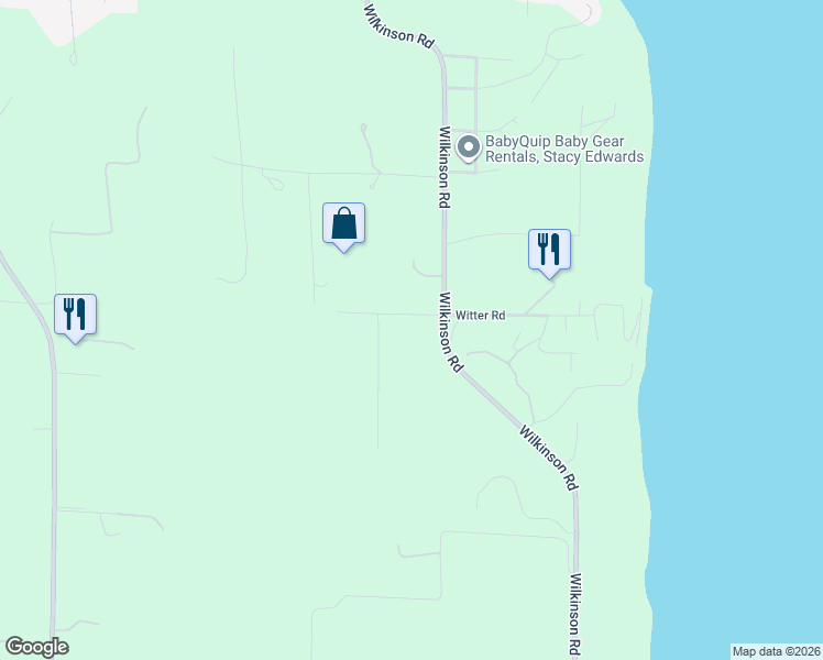 map of restaurants, bars, coffee shops, grocery stores, and more near 4282 Witter Road in Langley
