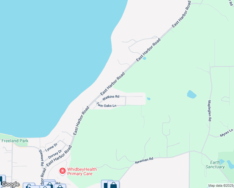 map of restaurants, bars, coffee shops, grocery stores, and more near 1813 Watkins Road in Freeland