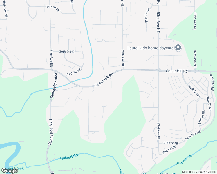 map of restaurants, bars, coffee shops, grocery stores, and more near 2521 77th Avenue Northeast in Lake Stevens