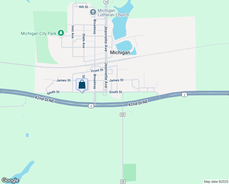 map of restaurants, bars, coffee shops, grocery stores, and more near South Street in Michigan