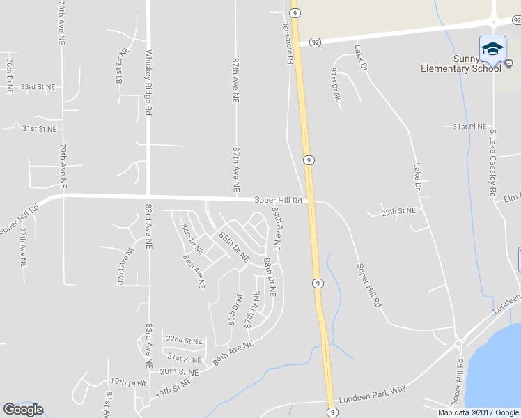map of restaurants, bars, coffee shops, grocery stores, and more near 8733 26th Place Northeast in Lake Stevens