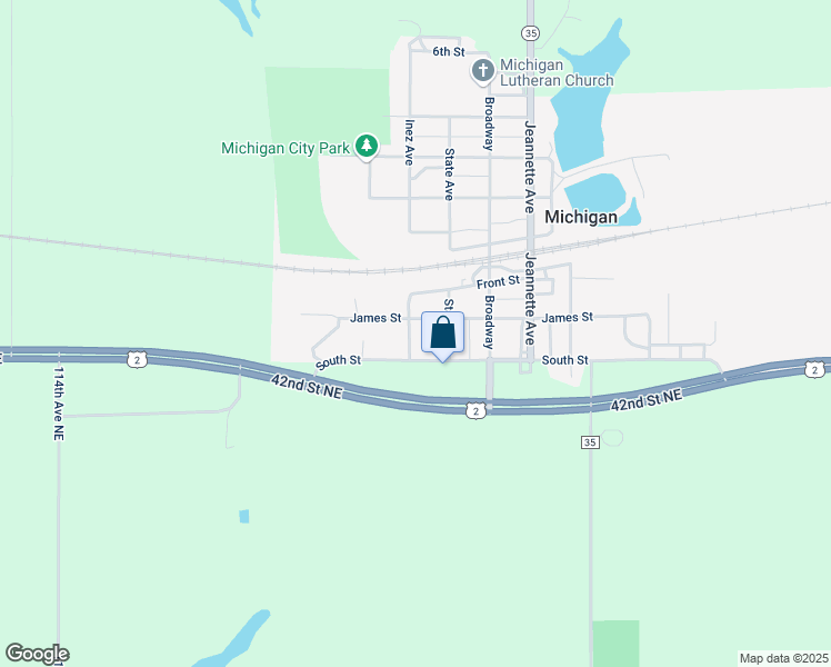 map of restaurants, bars, coffee shops, grocery stores, and more near South Street in Michigan