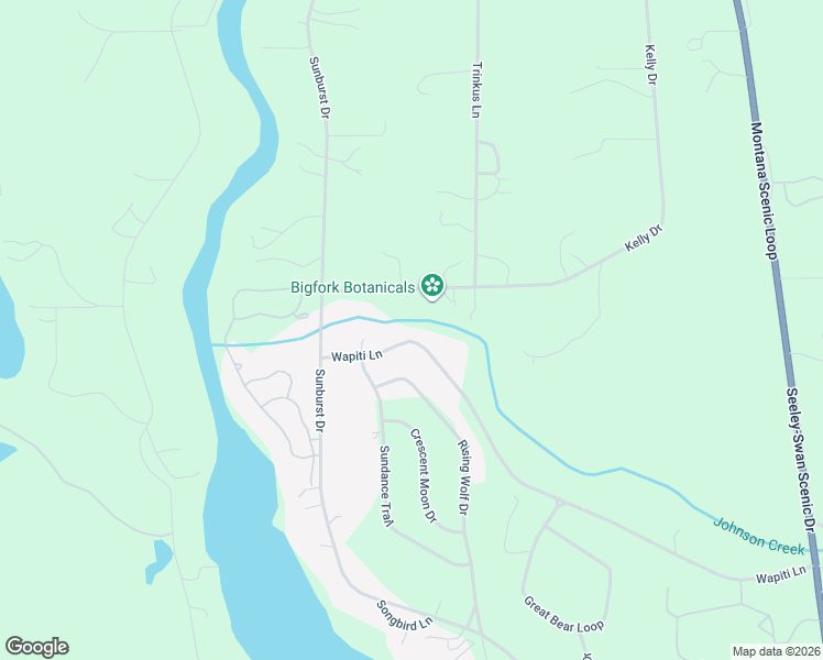 map of restaurants, bars, coffee shops, grocery stores, and more near 1397 Kelley Drive in Bigfork