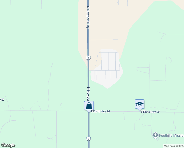 map of restaurants, bars, coffee shops, grocery stores, and more near 40414 North Newport Highway in Elk