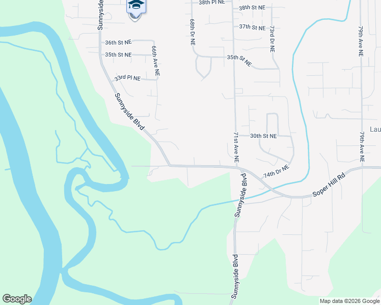 map of restaurants, bars, coffee shops, grocery stores, and more near 2822 68th Drive Northeast in Marysville
