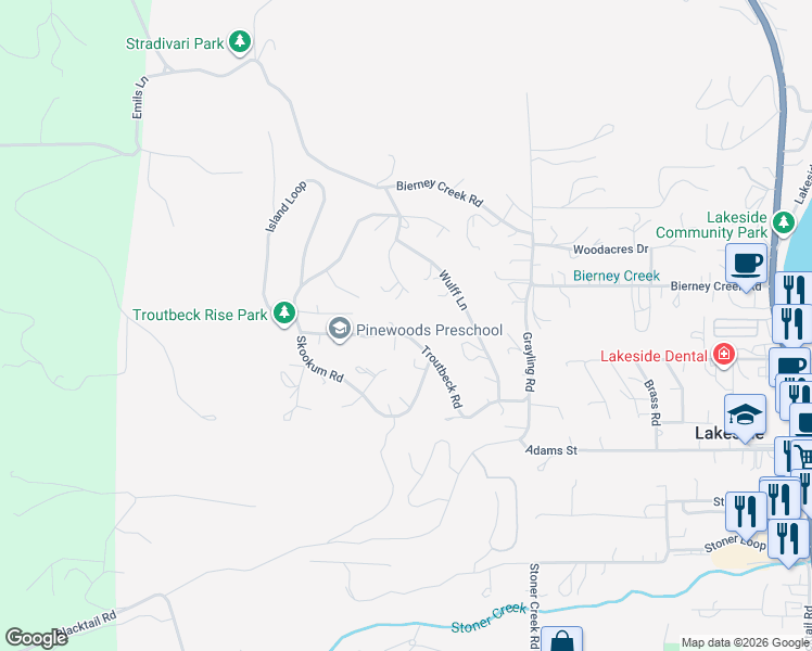 map of restaurants, bars, coffee shops, grocery stores, and more near 187 Troutbeck Road in Lakeside