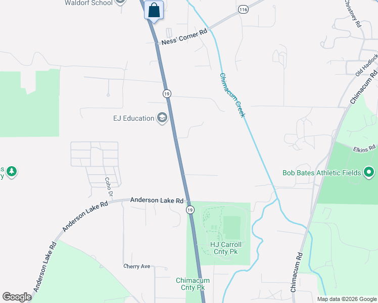 map of restaurants, bars, coffee shops, grocery stores, and more near 10232 Rhody Drive in Chimacum
