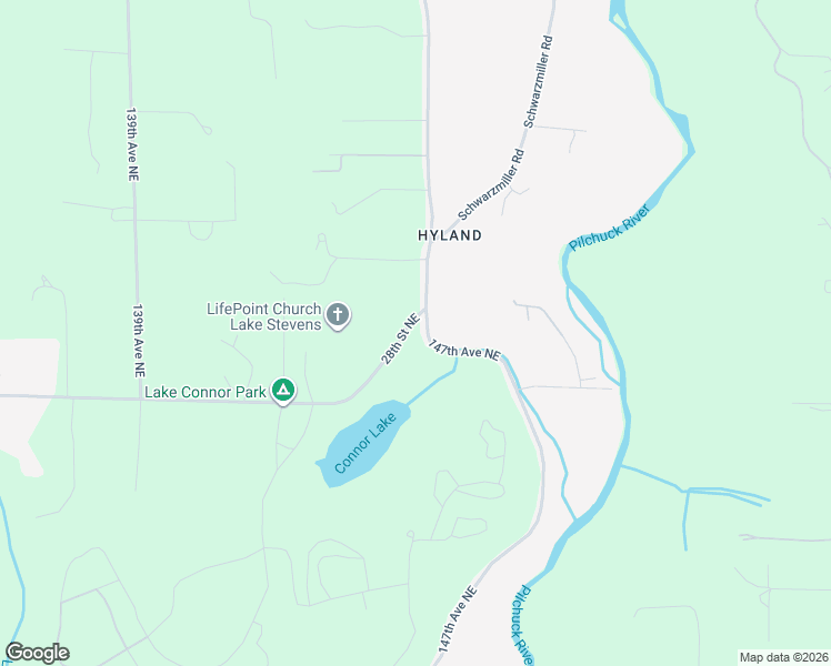 map of restaurants, bars, coffee shops, grocery stores, and more near 14620 28th Street Northeast in Lake Stevens