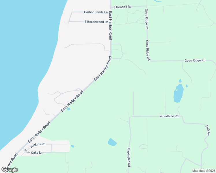 map of restaurants, bars, coffee shops, grocery stores, and more near 5093 East Harbor Road in Freeland