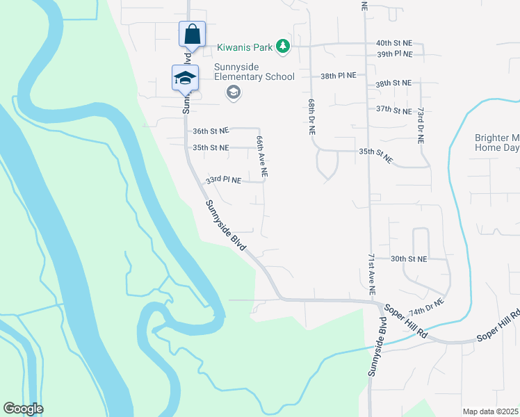 map of restaurants, bars, coffee shops, grocery stores, and more near 6530 32nd Place Northeast in Marysville