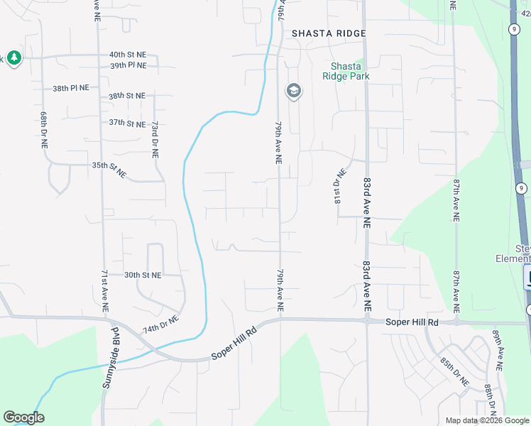 map of restaurants, bars, coffee shops, grocery stores, and more near 4043 78th Avenue Northeast in Marysville