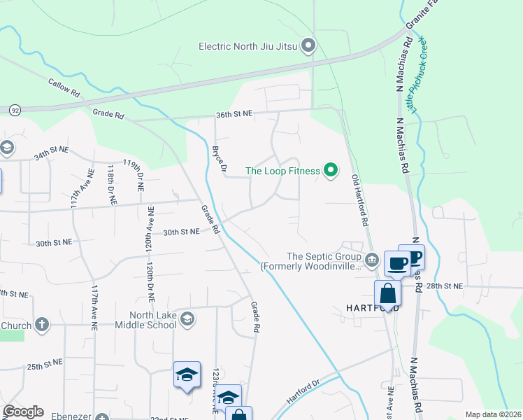map of restaurants, bars, coffee shops, grocery stores, and more near 3121 Catherine Drive in Lake Stevens