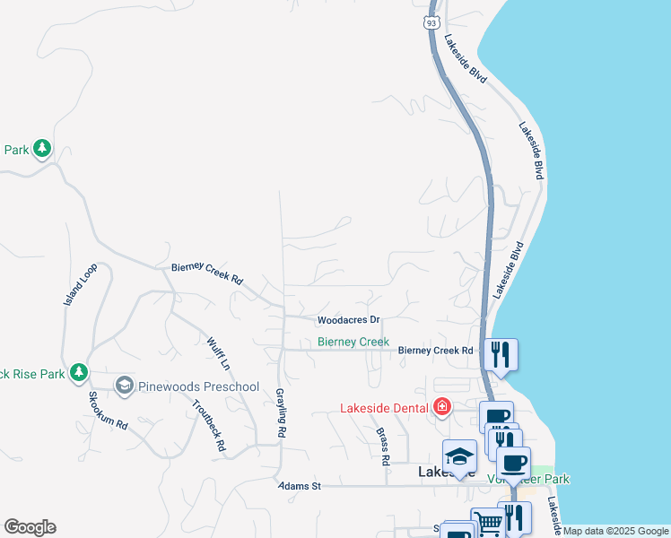 map of restaurants, bars, coffee shops, grocery stores, and more near 55 1/2 Saskatoon Drive in Lakeside