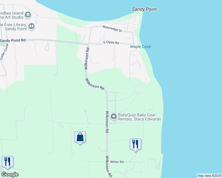 map of restaurants, bars, coffee shops, grocery stores, and more near 4313 Herring Street in Langley