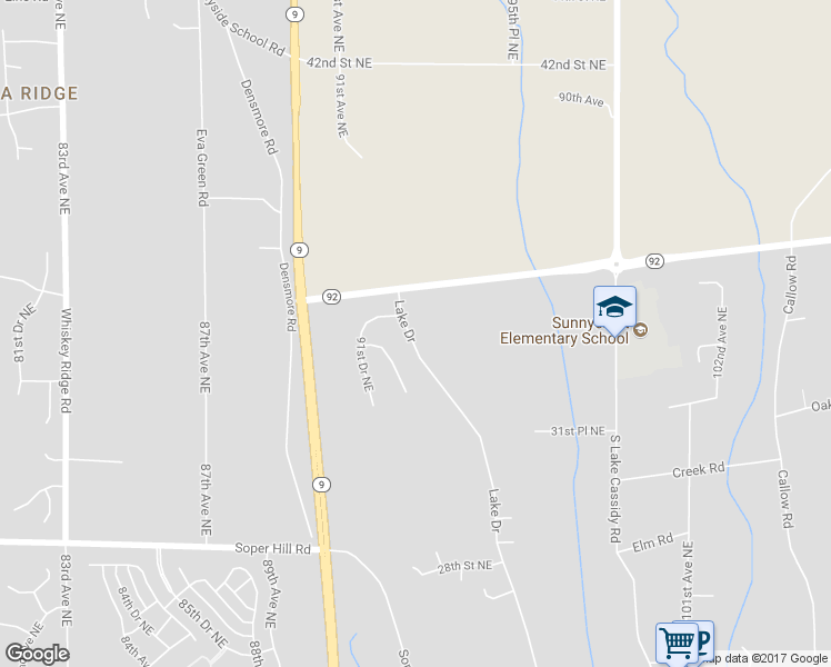 map of restaurants, bars, coffee shops, grocery stores, and more near 3323 Lake Drive in Lake Stevens