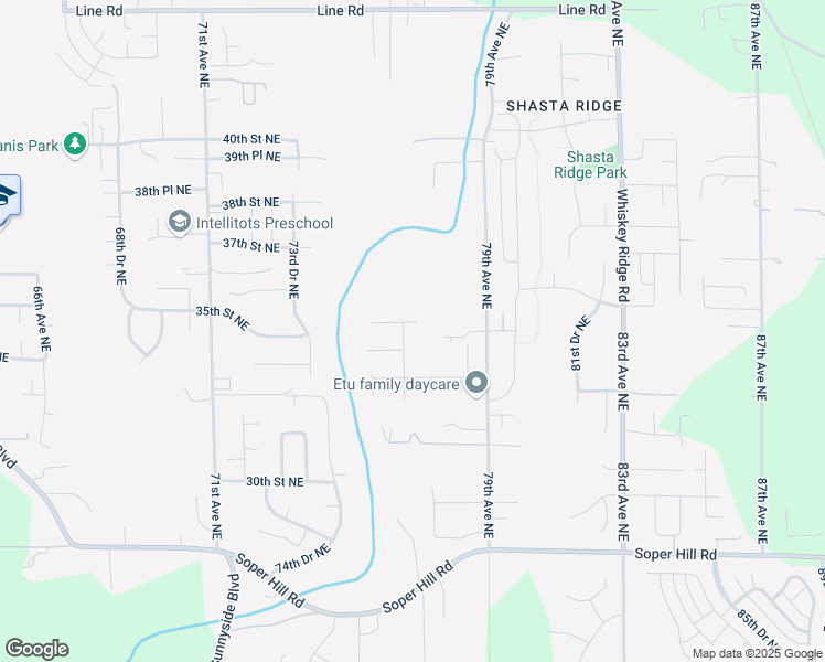 map of restaurants, bars, coffee shops, grocery stores, and more near 3401 76th Drive Northeast in Marysville