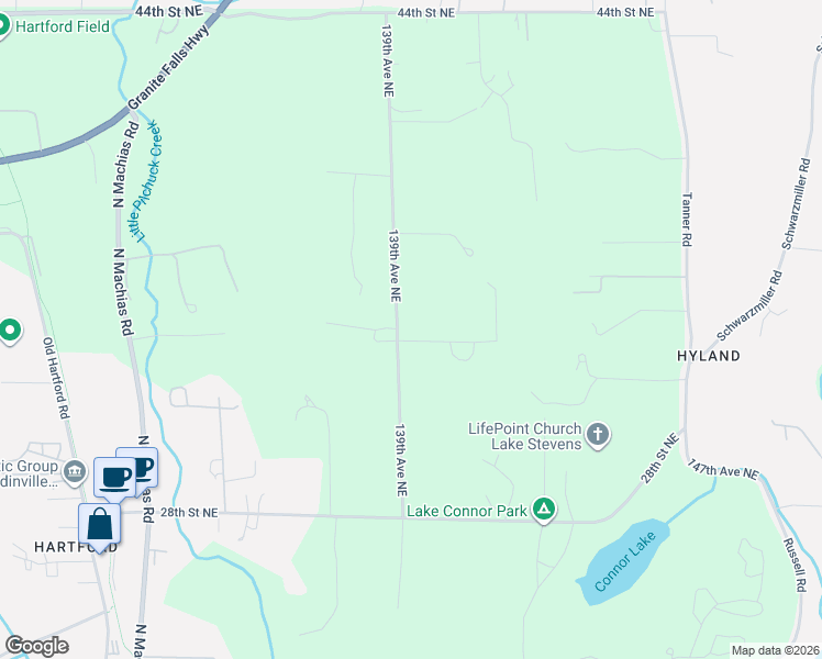 map of restaurants, bars, coffee shops, grocery stores, and more near 3210 139th Avenue Northeast in Lake Stevens