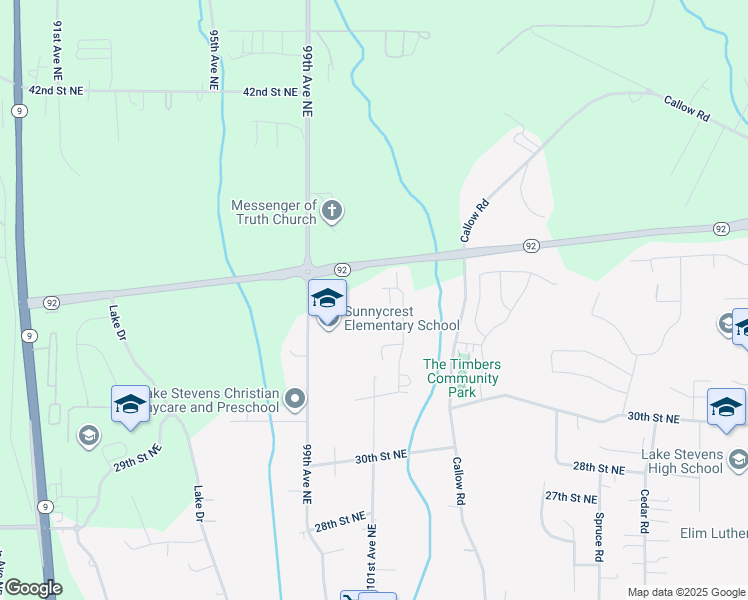map of restaurants, bars, coffee shops, grocery stores, and more near 10174 35th Place Northeast in Lake Stevens