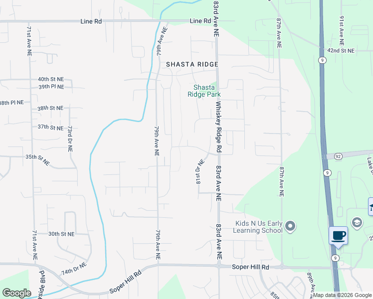 map of restaurants, bars, coffee shops, grocery stores, and more near 8014 35th Street Northeast in Marysville