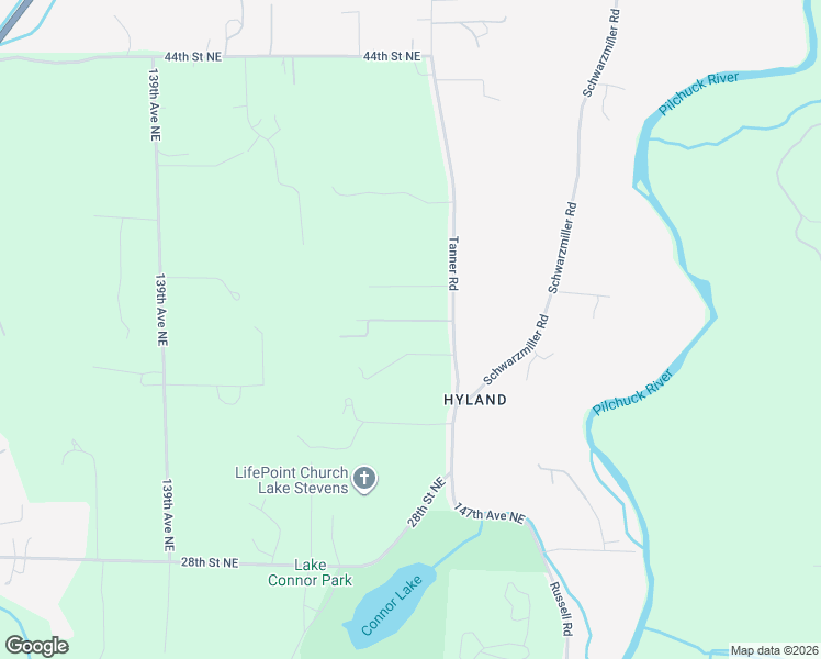 map of restaurants, bars, coffee shops, grocery stores, and more near 3410 147th Avenue Northeast in Lake Stevens