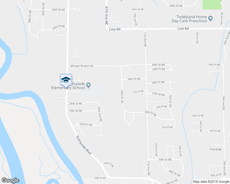 map of restaurants, bars, coffee shops, grocery stores, and more near 6731 37th Street Northeast in Marysville