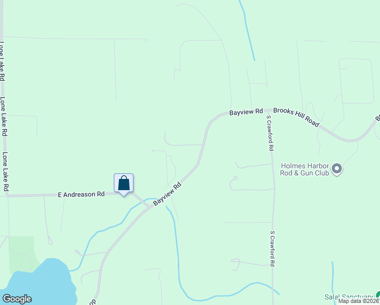 map of restaurants, bars, coffee shops, grocery stores, and more near 4983 Bayview Road in Langley