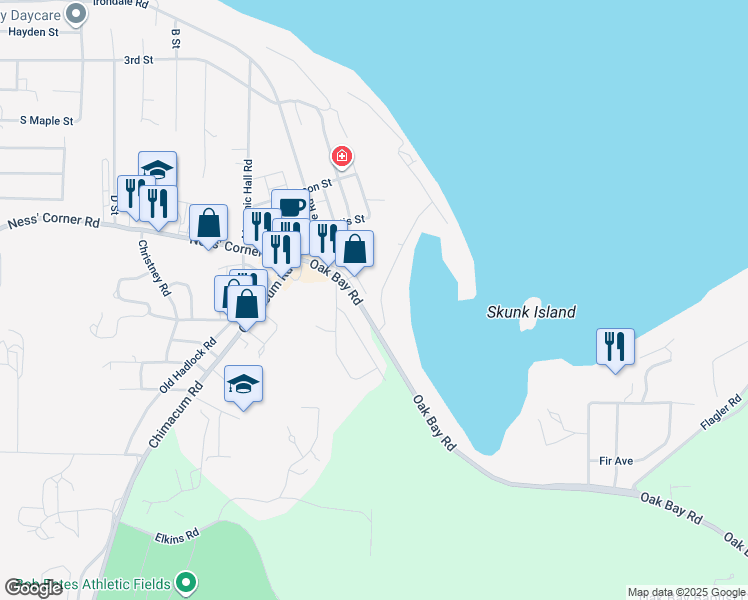 map of restaurants, bars, coffee shops, grocery stores, and more near 51 Lylus Lane in Port Hadlock-Irondale