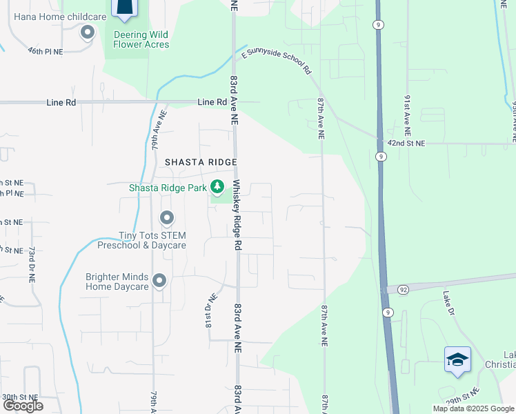 map of restaurants, bars, coffee shops, grocery stores, and more near 8403 39th Place Northeast in Marysville
