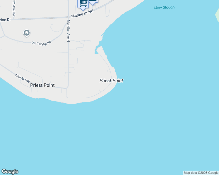 map of restaurants, bars, coffee shops, grocery stores, and more near 306 Priest Point Drive Northeast in Tulalip Bay
