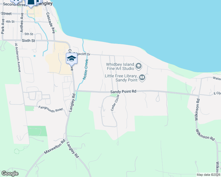 map of restaurants, bars, coffee shops, grocery stores, and more near 894 Grace Lane in Langley