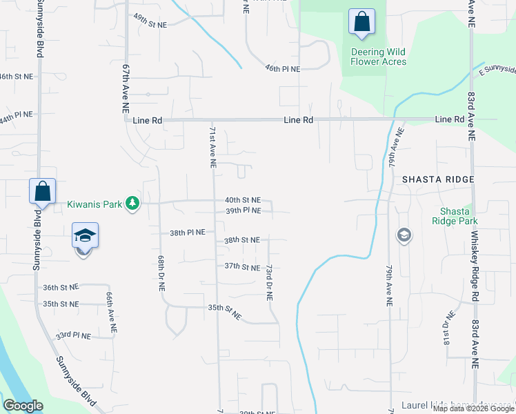 map of restaurants, bars, coffee shops, grocery stores, and more near 7306 39th Place Northeast in Marysville