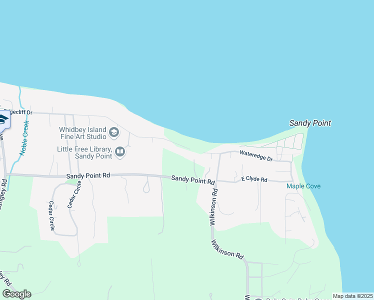 map of restaurants, bars, coffee shops, grocery stores, and more near 991 Edgecliff Drive in Langley