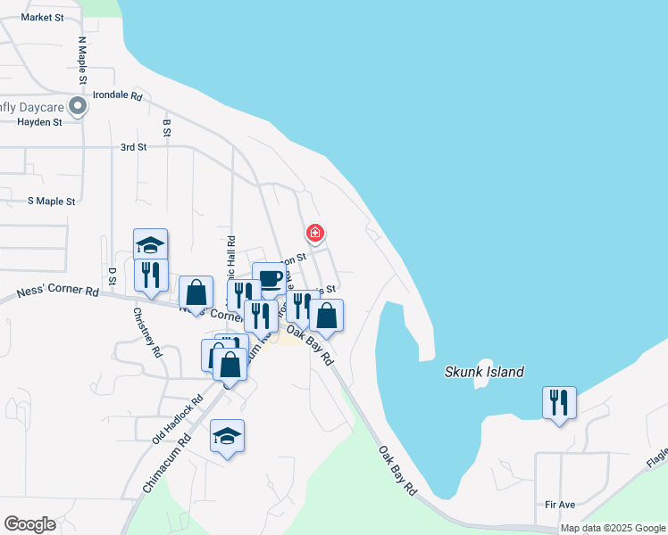 map of restaurants, bars, coffee shops, grocery stores, and more near Curtis Street in Port Hadlock-Irondale