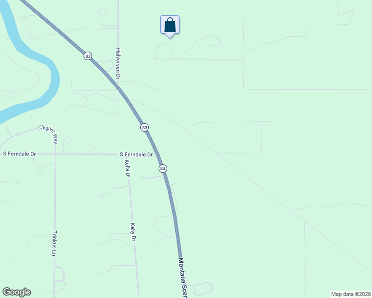 map of restaurants, bars, coffee shops, grocery stores, and more near 12554 Mount Highway 83 in Bigfork