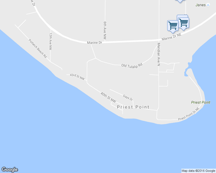 map of restaurants, bars, coffee shops, grocery stores, and more near 519 Gays Dr in Priest Point