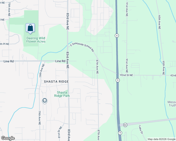 map of restaurants, bars, coffee shops, grocery stores, and more near 8532 42nd Place Northeast in Marysville